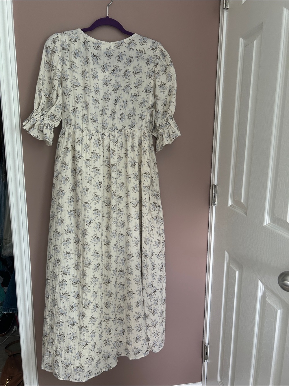 NWT Worth Collective Ari Cotton Floral Wrap Maxi Dress Size Large - Picture 4 of 16